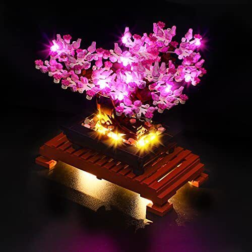 YEABRICKS Kit Luci a LED per Lego 10281 Creator Expert Bonsai Tree(Pink) (h2N)