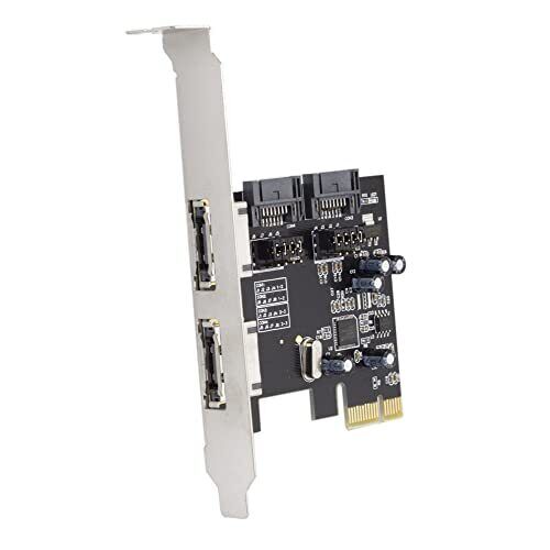 Xiwai Scheda di espansione PCI-E a 4 porte SATA 3.0, eSATA PCI-E SATA3, 6 (L3k)