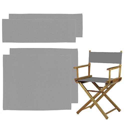 STAY GENT 2 Set Directors Chair Replacement Covers Grigio (u8s)