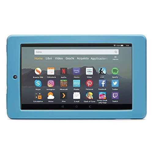 Nupro Custodia resistente agli urti per tablet Fire 7, colore: blu-grigio (k5e)