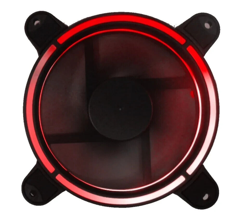 TRIPLA VENTOLA HYPERON CTESPORTS LED ROSSO RED 12 CM ANTIVIBRAZIONE