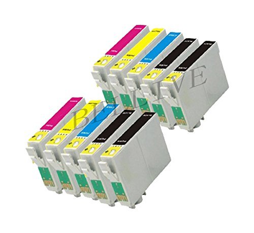 10 CARTUCCE COMPATIBILE PER EPSON BL-T0611 BL-T0612 BL-T0613 BL-T0614 CON CHIP