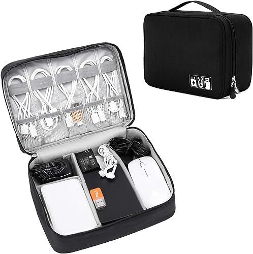 Travel Cable Organizer a 3 strati, universale, da viaggio, Electronic (m3u)