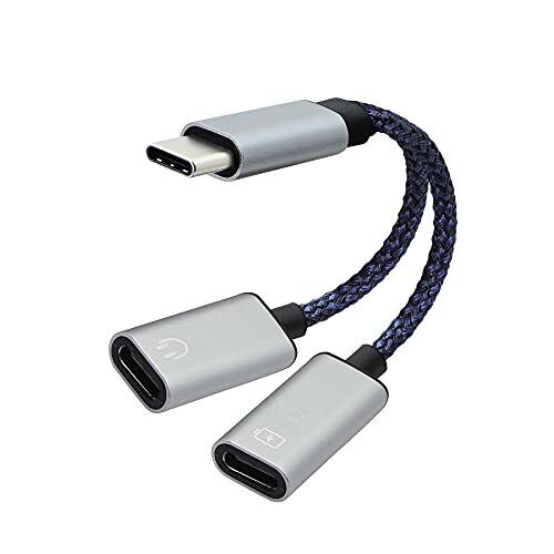 RIIEYOCA USB C Splitter, Dual Type C Splitter Adapter, Call, Wire (J6M)