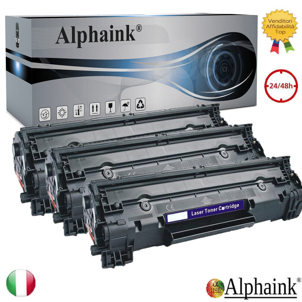 3 TONER PER HP LASERJET CB 435A/36A/CE285 MFP P1505N P1005 M1120N M1522N M1522NF