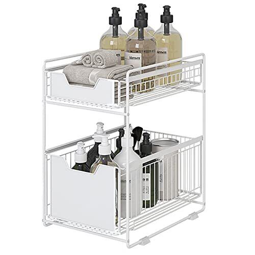 CarolynDesign Cassetto portaoggetti sottolavello a 2 Ripiani per Cucina e (u2r)