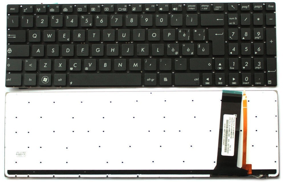Tastiera italiana compatibile con Asus Retroilluminata N56VM N56VZ N56X N56DP N5