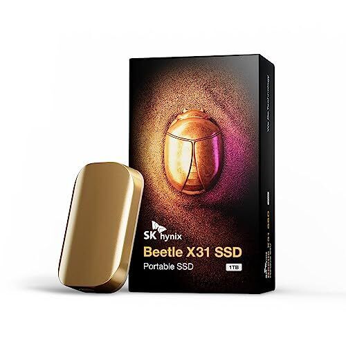 SK hynix Beetle X31 1TB SSD portatile con DRAM, fino a 1050MB/s, USB 3.2 (n1a)