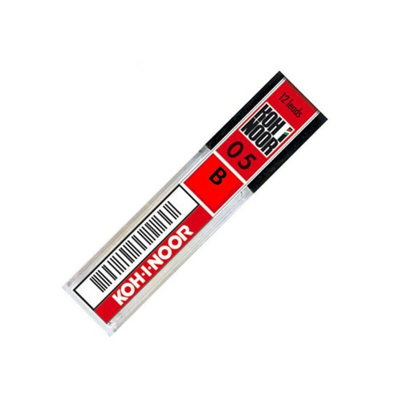 Astuccio da 12 Micromine gradazione B da 0.5 mm. E205-B KOHINOOR (12 Pz).