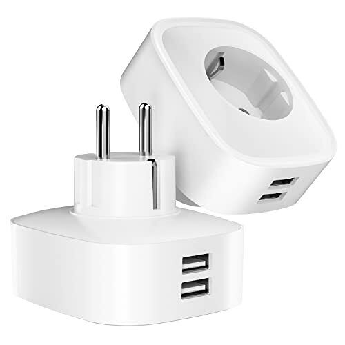Usmart Spina intelligente Wi-Fi con USB 16 A, presa Alexa con Alexa e (z8T)