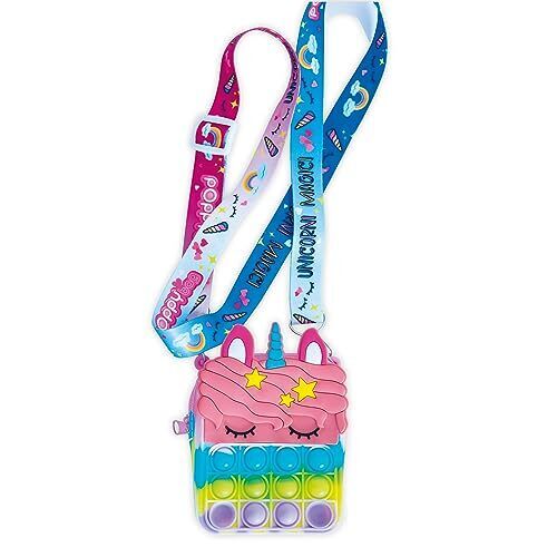 Chimpanzee Poppy Bag (Arcobaleno) - Borsetta Unicorno, Gioco Antistress (Q9H)