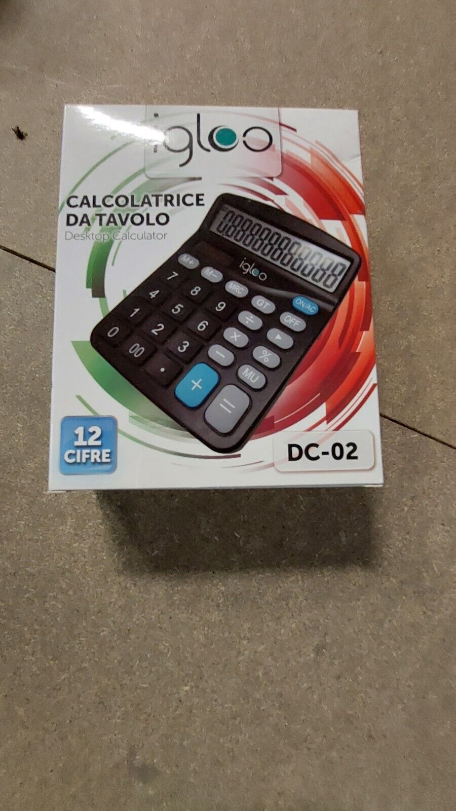CALCOLATRICE DA TAVOLO PORTATILE IGLOO DC-02 PER SCUOLA UFFICIO CASA UNIVERSITA
