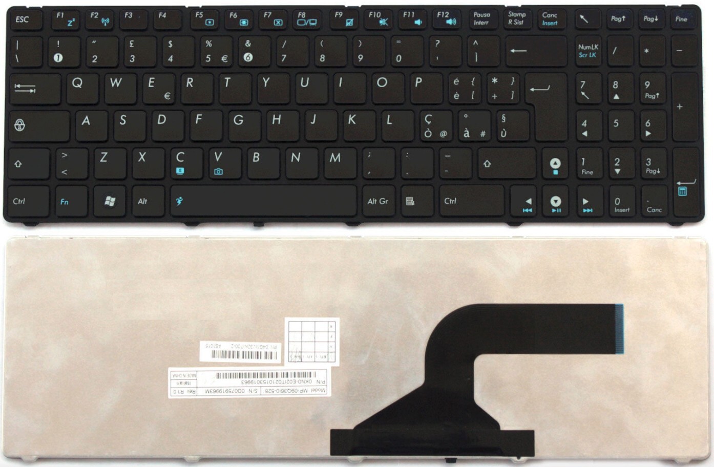 Tastiera italiana compatibile con Asus A54H A54C A54L A54HR X54H X54HR Pro5iJT X