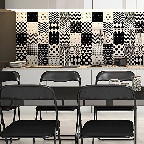 ambiance-live col-tiles-ros-b004 _ 15 x 15 cm adesivi adesivi (e2Q)