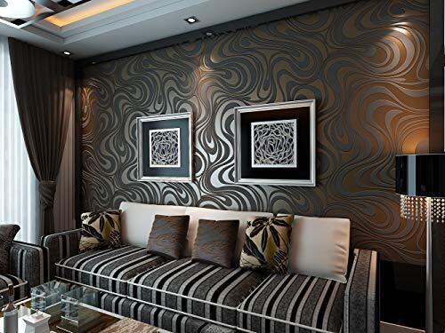 KeTian Modern Luxury 3D Abstract Curve Wallpaper Flocking non tessuto per (V8M)