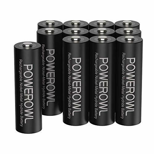 Batterie AA Stilo POWEROWL 2800mAh ad Alta Capacità 1,2V Batterie (x8N)