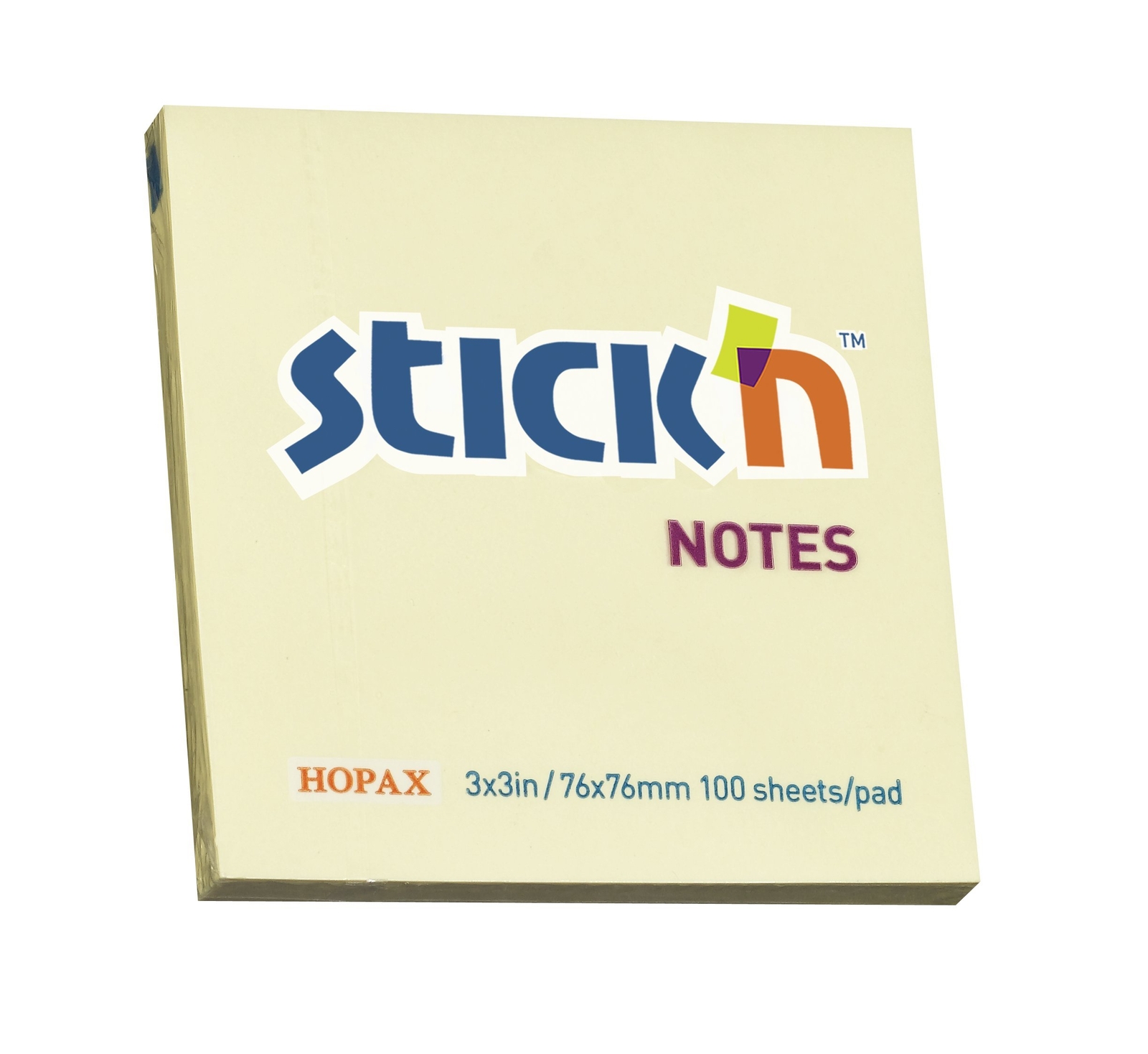 Stick N 76x76mm Pastel Sticky Note - Yellow