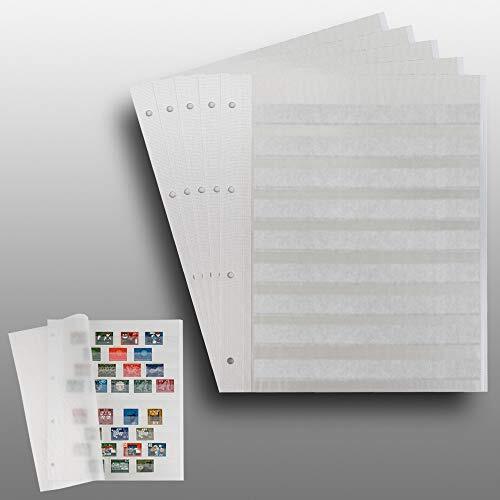 5 Prophila Lighthouse Double Sided Stockbook Pages 9 Strips White (j6B)