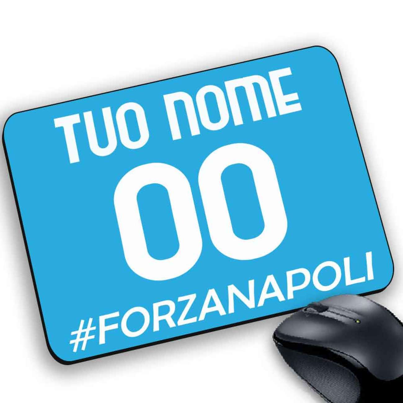 Tappetino Mouse Pad personalizzabile #Forza Napoli Maglia Nome numero