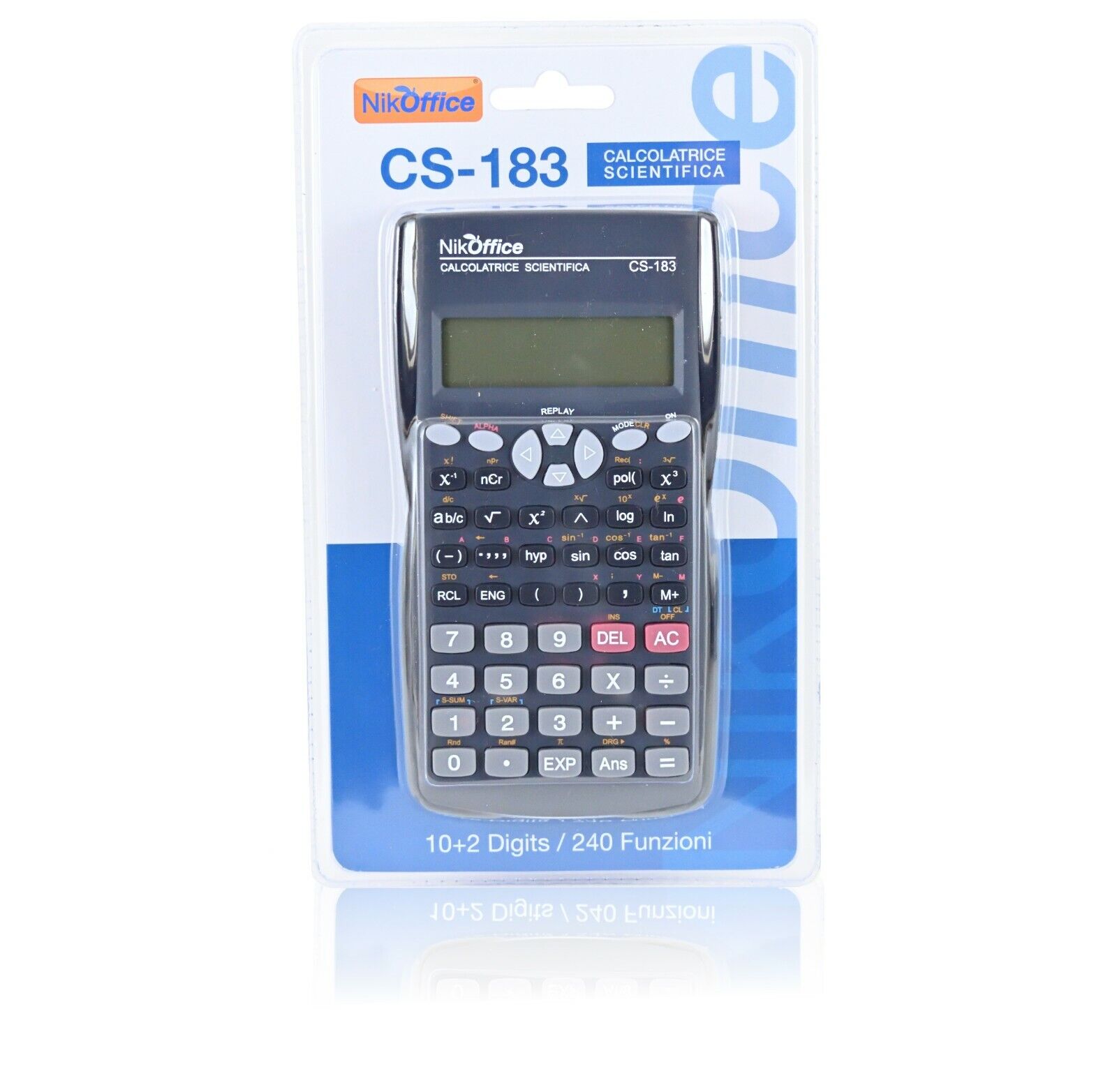 Calcolatrice scientifica  240 funzioni display a doppia riga CS-183 NikOffice