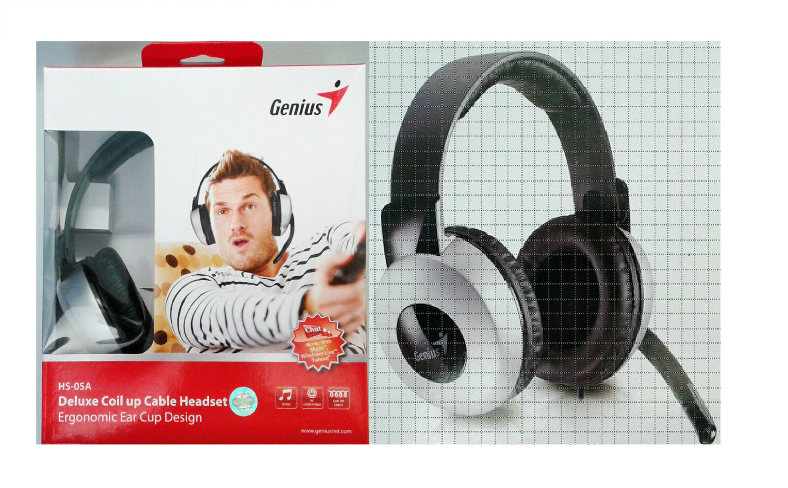 GENIUS HS-05A CUFFIA DELUX PER PC AUDIO TV