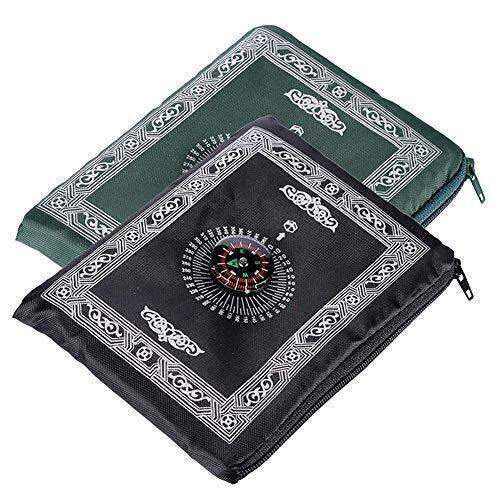 Anlising Islamic Travel Prayer Mat, with Compass Pocket Sized Carry Bag (z8J)