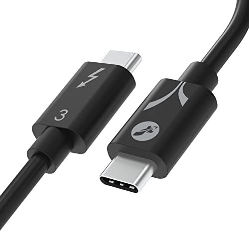 Sabrent Cavo USB type-c, Thunderbolt 3, caricatore USB C, Cavo di (a8n)