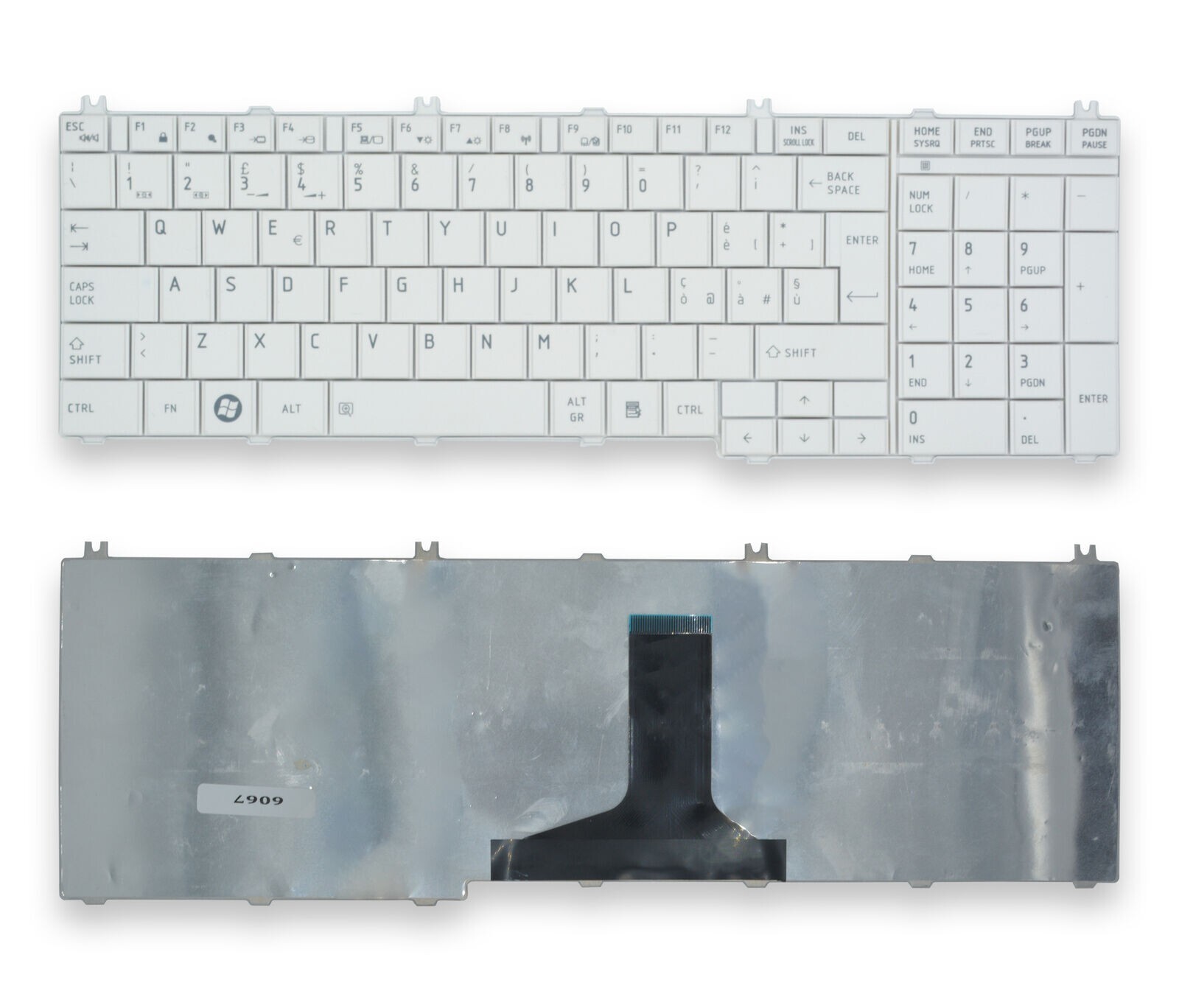 Tastiera italiana Bianca per Toshiba Satellite Pro C670 C670D C675 C675D Serie S