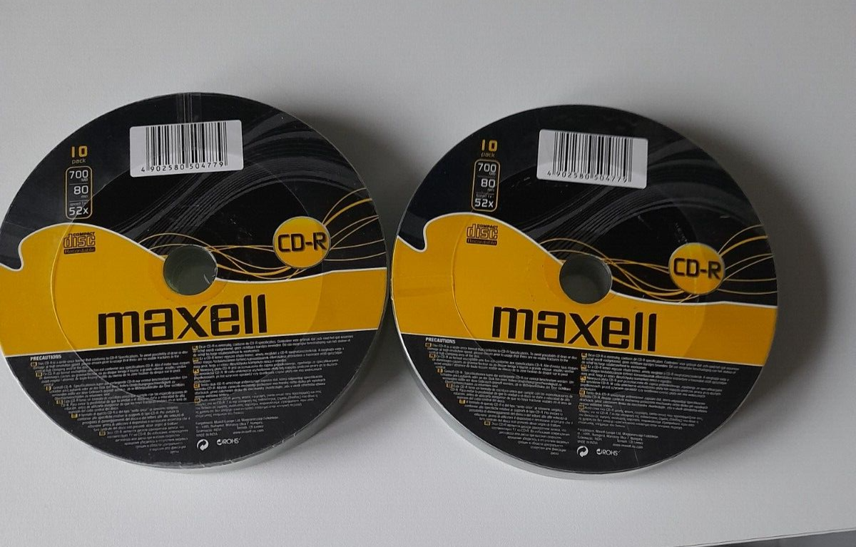 Maxell Cdr 80min 52x  due pacchi da 10 pezzi