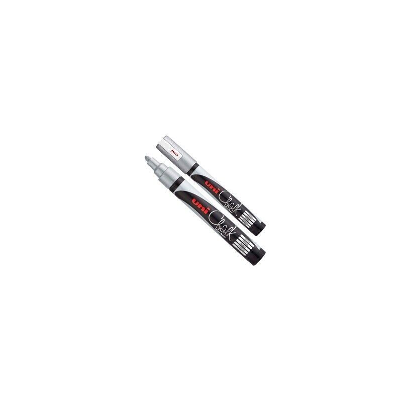 Marcatore a gesso liquido UNI CHALK punta Tonda Argento UNI MITSUBISHI