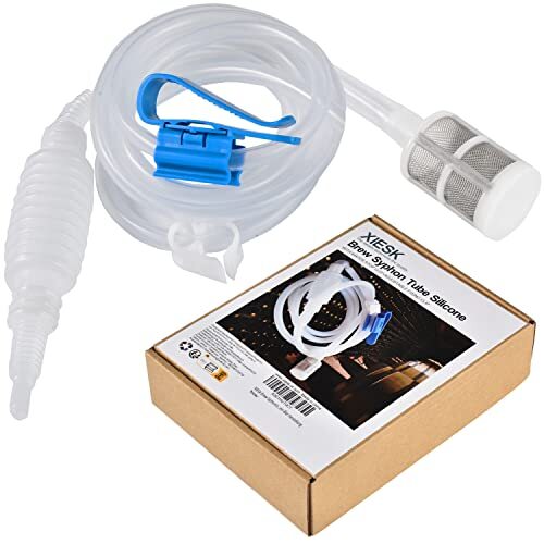 XIESK Wine Making Syphon Tube Silicone, 2.5m, Brew Syphon Filtro Tubo (F3K)
