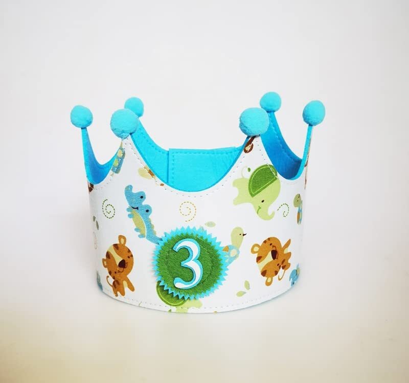 Corona per compleanni, corona di stoffa, corona feste per bambini, corona (T6g)