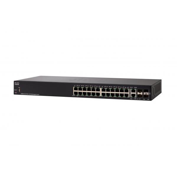 Cisco SF350-24 Gestito L2/L3 Fast Ethernet [10/100] Nero (CISCO SF350-24 24-PORT