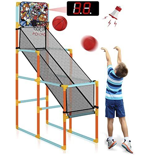 PELLOR Arcade Basketball Gioco Elettronico, Canestro Basket per Bambini (L6m)