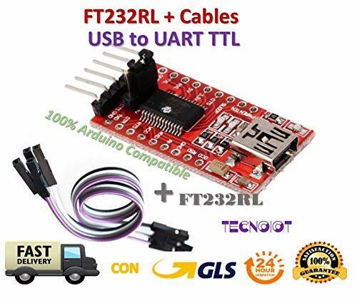 TECNOIOT FTDI FT232RL USB to Ttl Serial Converter Adapter Module 5V And (O7C)