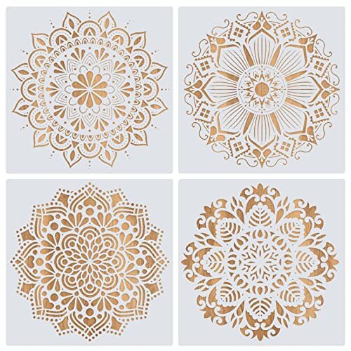 Mandala Stencil, Riutilizzabile Wall Art Wall Design Template Stencil per (j9b)