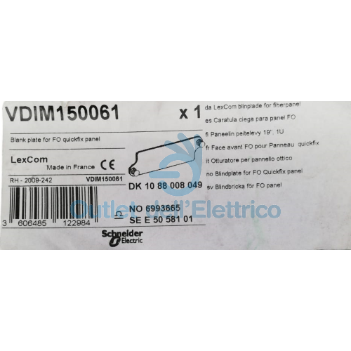 SCHNEIDER  VDIM150061 PIASTRA CIECA PER OTTICO ACTASSI