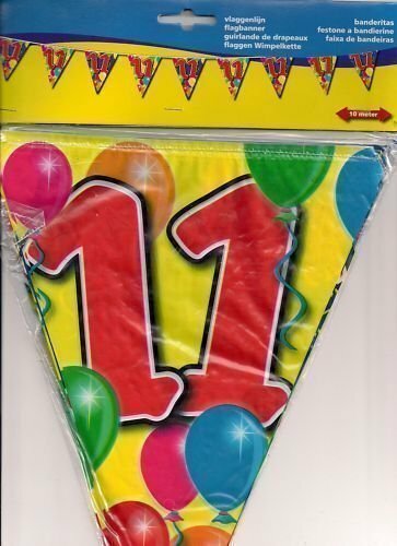 Ghirlanda di palloncini 11 anni - 10 metri (S6x)