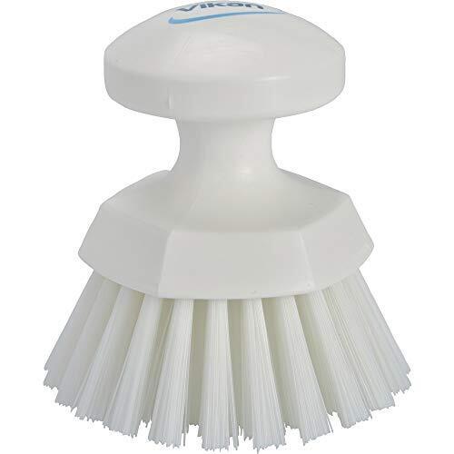 Vikan Hygiene 3885-5 Scrubbing brush,round, white, stiff, ø110mm /15 (g6d)