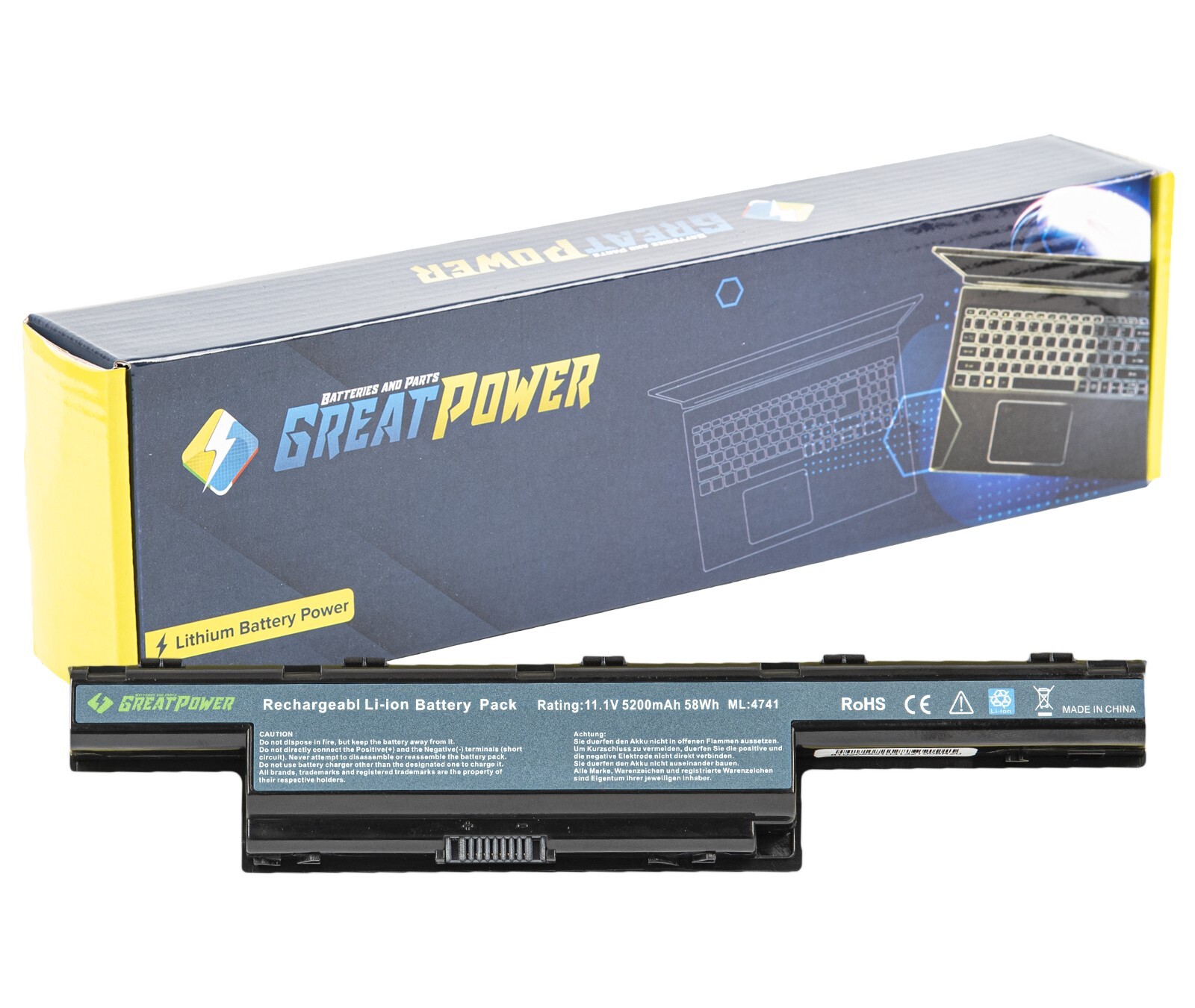 Batteria 5200mAh per Acer AS10D75 AS10D31 AS10D3E AS10D41 AS10D51 AS10D61 AS10D7