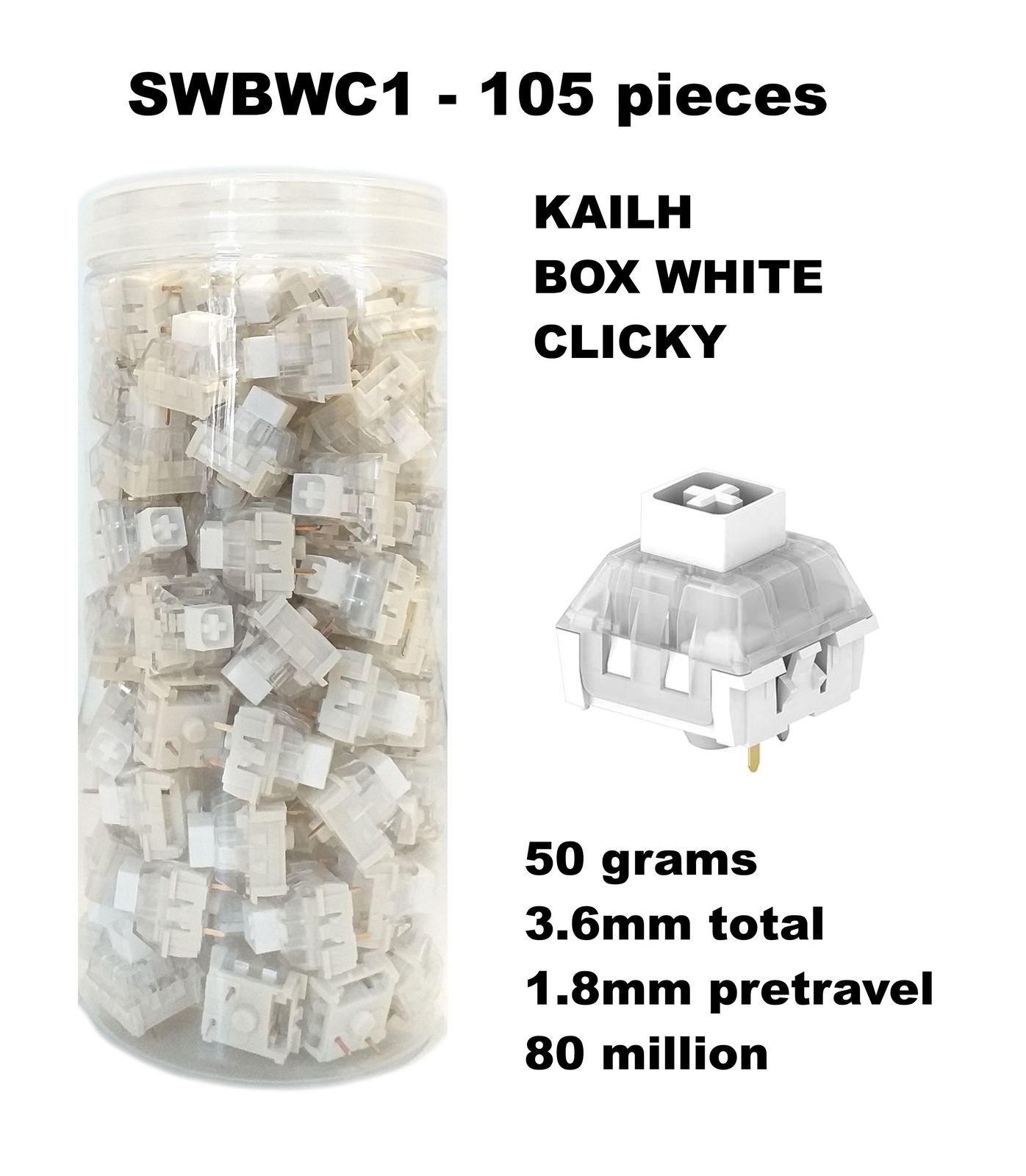 105 SOTTOTASTI KAILH BOX WHITE CLICK-BAR