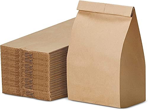 DNT Confezione da 50 Sacchetti di Carta Marrone 26 x 14 x 8 cm Sacchetti (J6S)
