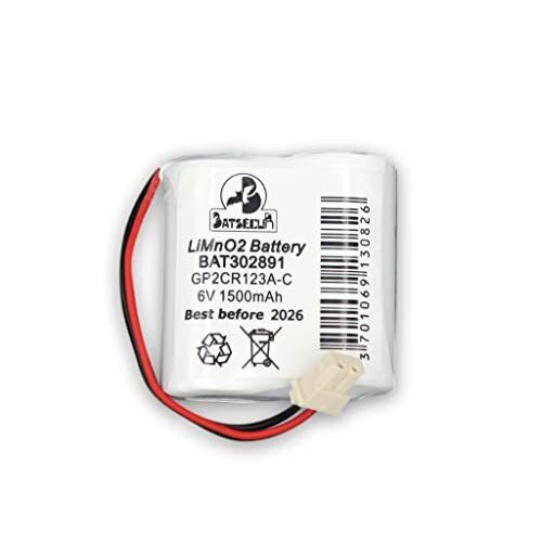 BATSÉCUR - Batteria allarme BAT302891 Compatibile Visonic GP2CR123A, (c0L)
