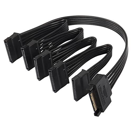 Sinloon 15 Pin SATA Power Splitter Cavo adattatore 15 Pin SATA 1 a 5 SATA (i1V)