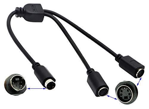 zdyCGTime cavo splitter S-Video 4 pin Mini DIN Y a 4 pin Mini DIN S-Video (E5n)