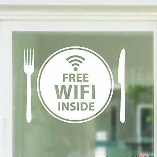 Free WiFi inside piastra Window Sign vinyl sticker Graphics Cafe Shop (Q2L)