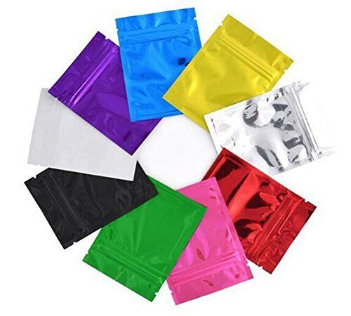 100 Pezzi Colorati autosigillante Vuoto Aluminum Foil Packaging Bags (R3L)