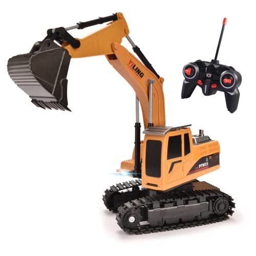 Giocattolo Escavatore Telecomando Per Bambini, Rc Digger Con Luce E Benne (X6W)