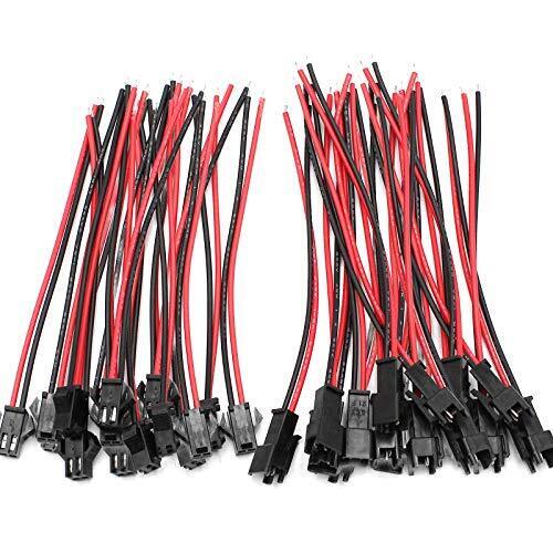 D-Orange 20 paia Connettore Micro JST a 2 pin 22 AWG JST Connettore 2 Pin (Z1e)