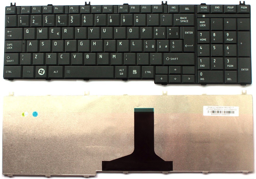 Tastiera italiana nera TOSHIBA Satellite AEBL6I00020 Serie